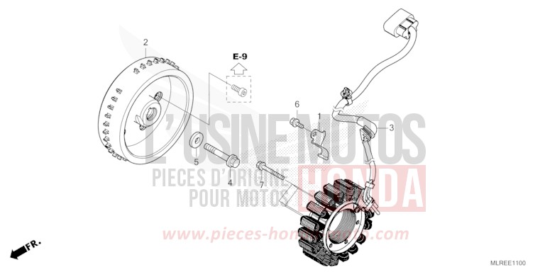 GENERATRICE de Hornet 500 GRAND PRIX RED (R380) 2024